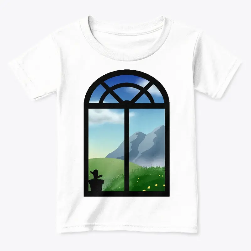 A hilly window view