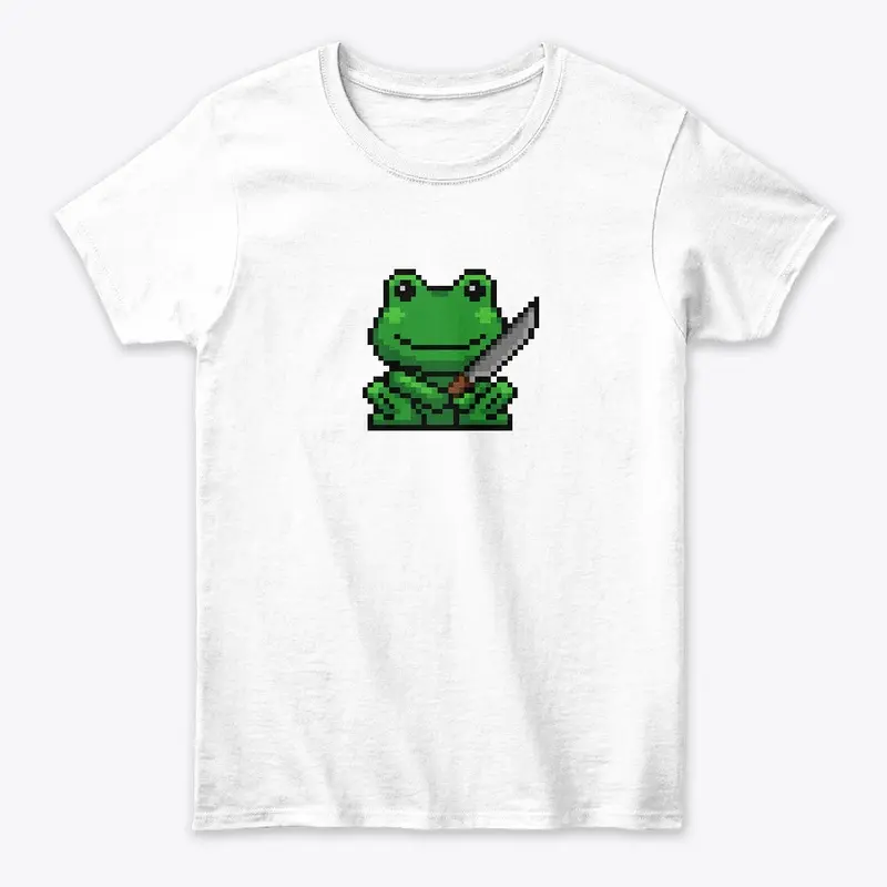 Pixel Frog with a knife 2