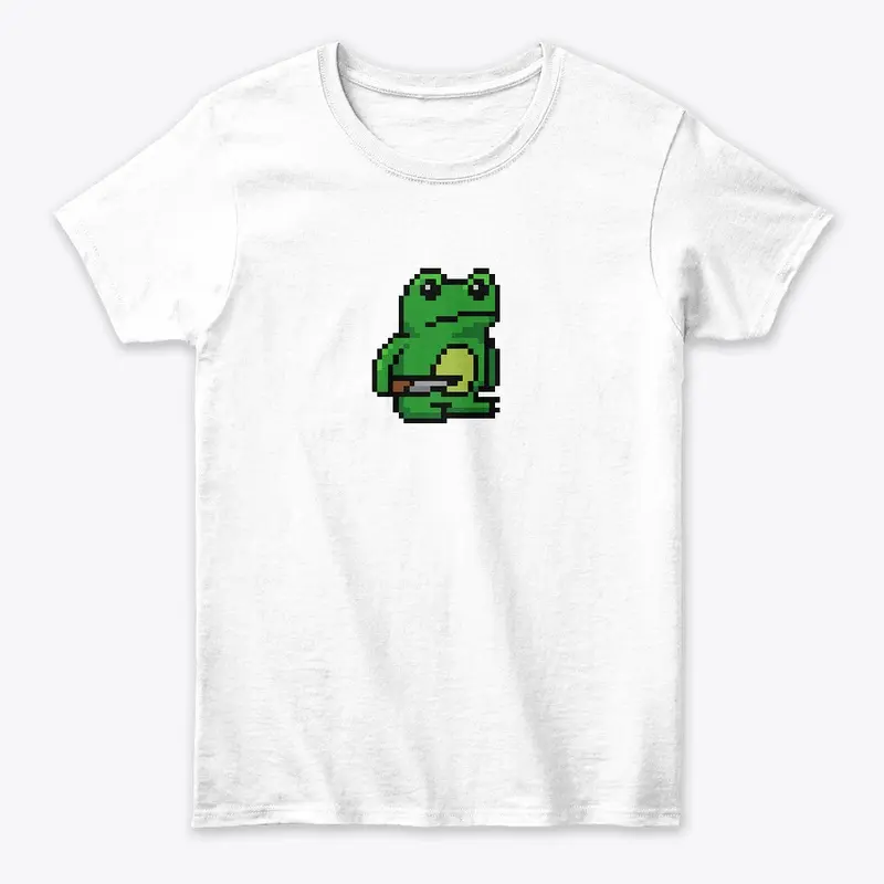 Pixel Frog with a knife 3