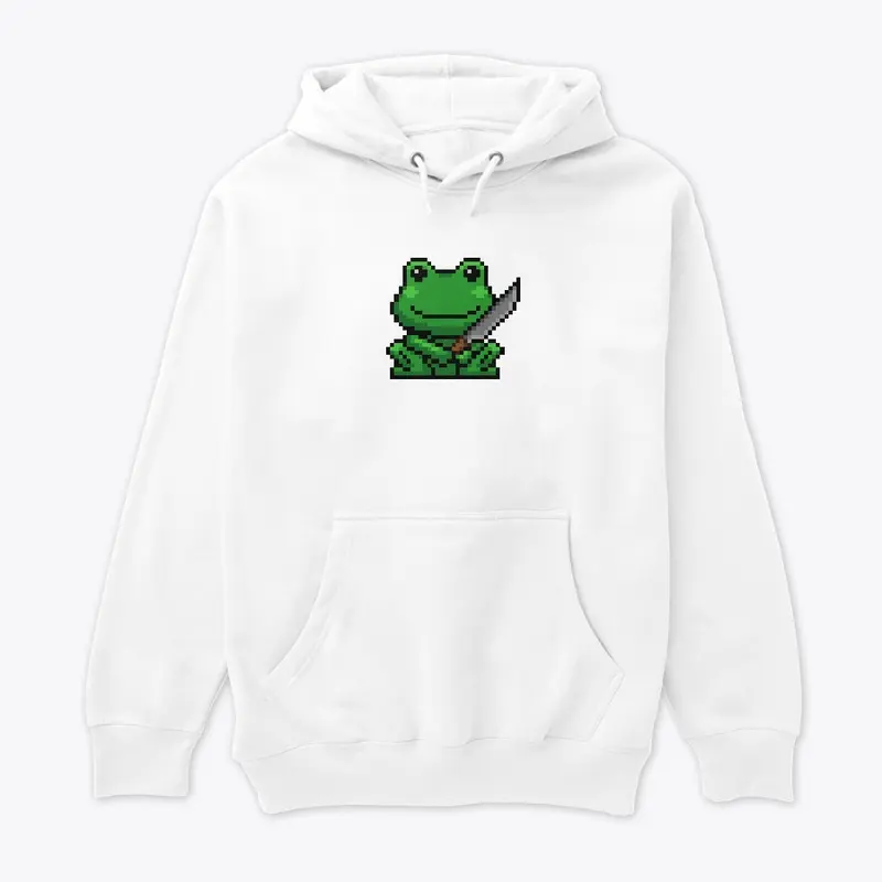 Pixel Frog with a knife 2