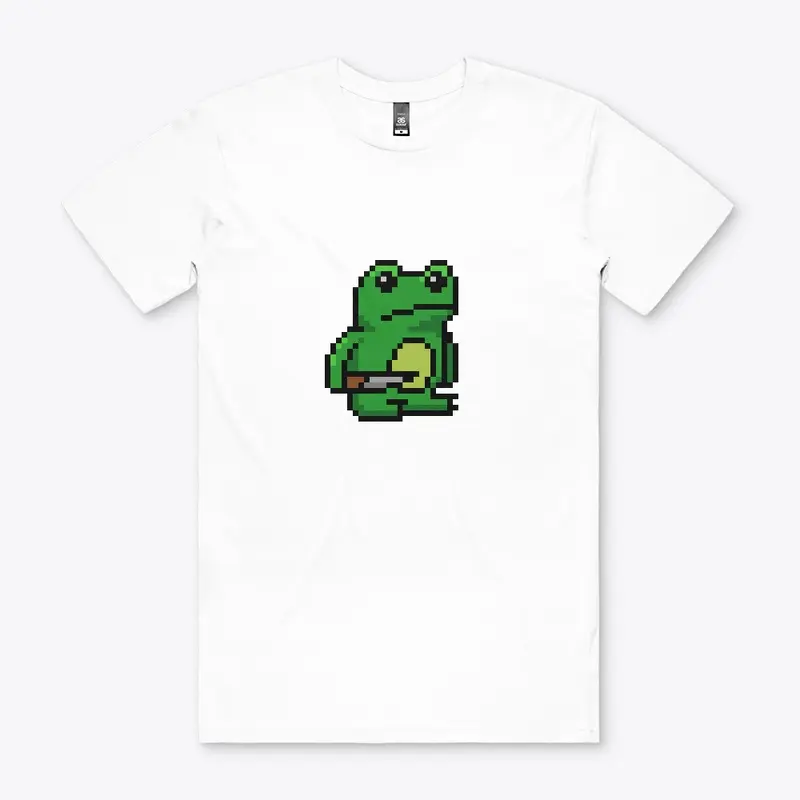 Pixel Frog with a knife 3