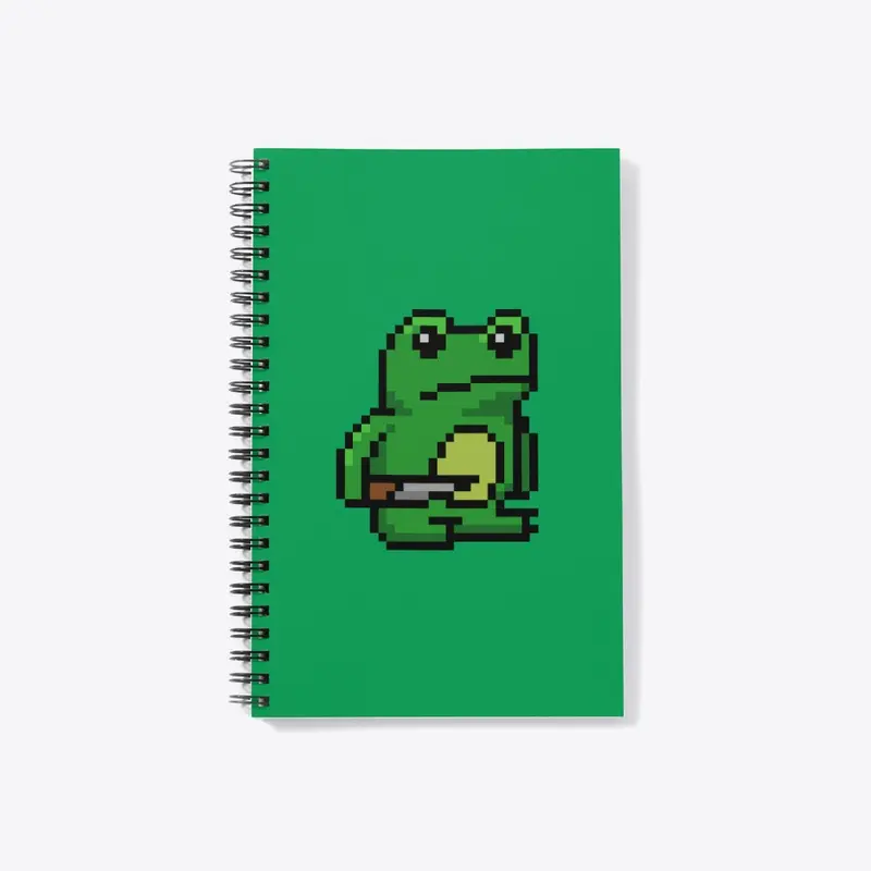 Pixel Frog with a knife 3