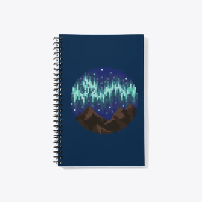 Pixel art northern lights