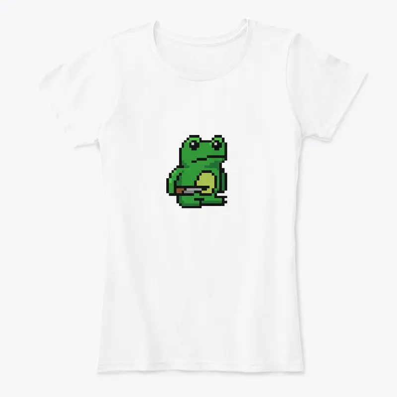 Pixel Frog with a knife 3