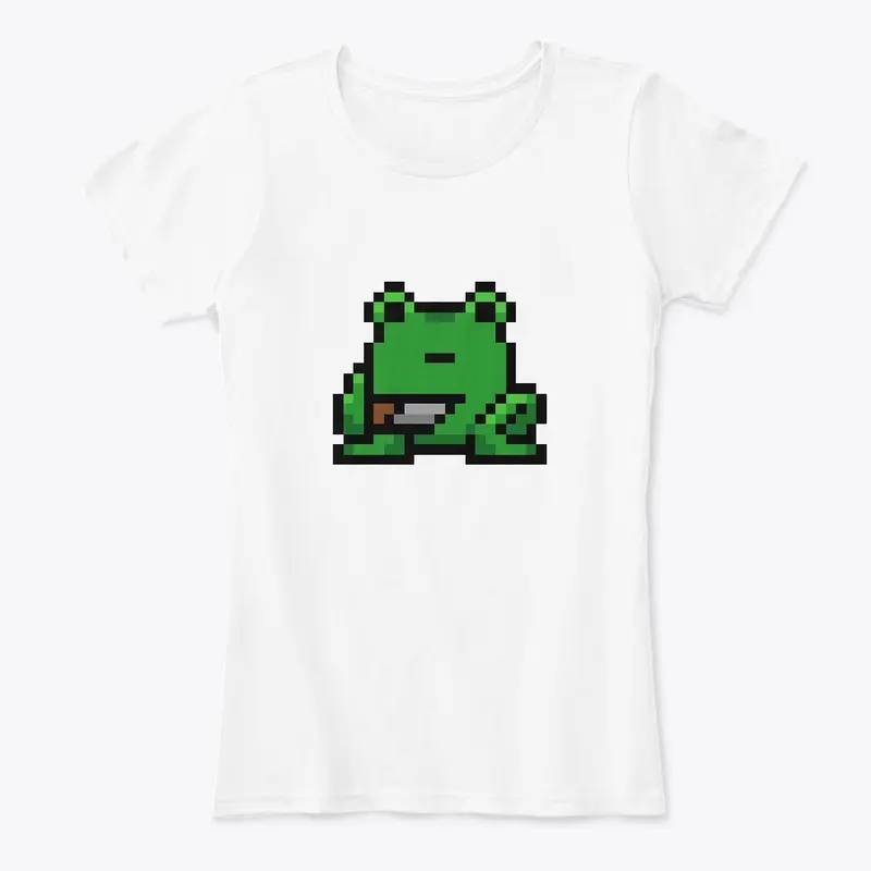 Pixel Frog with a knife 1