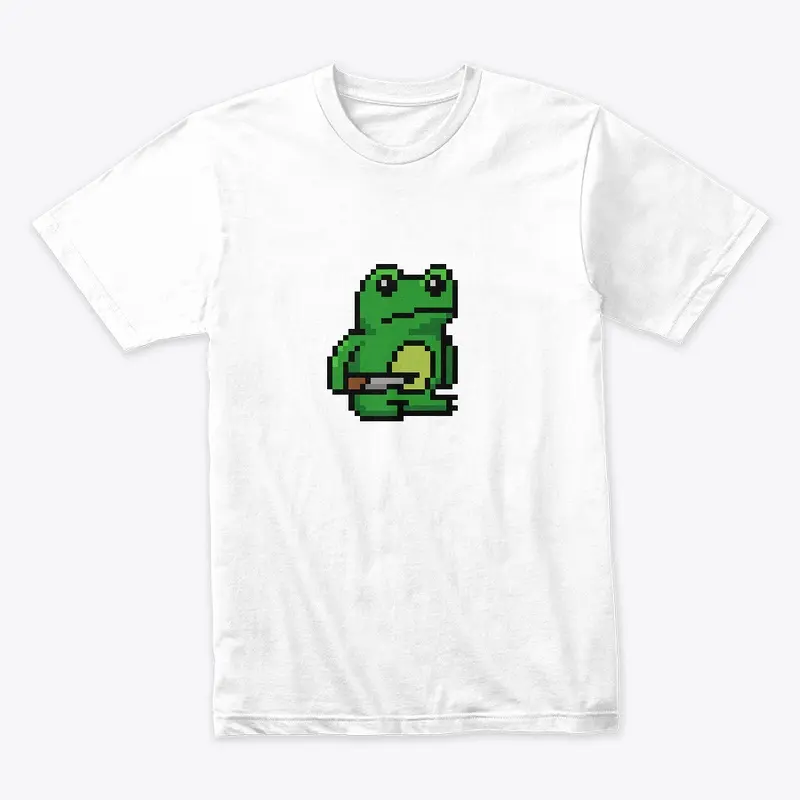 Pixel Frog with a knife 3