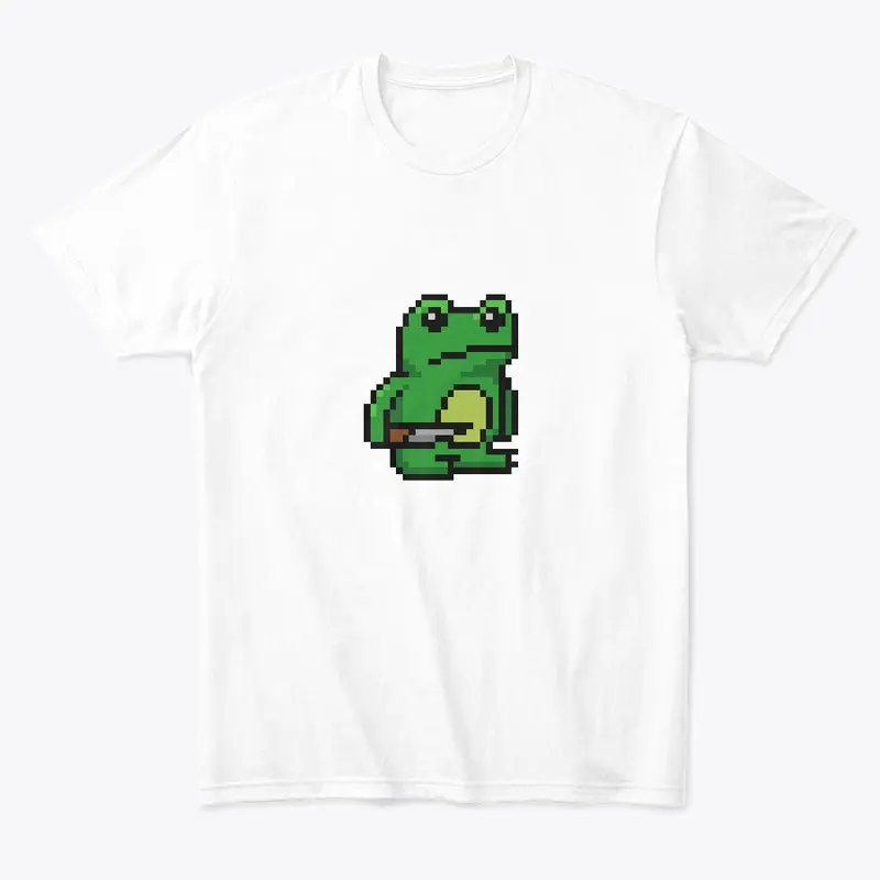 Pixel Frog with a knife 3