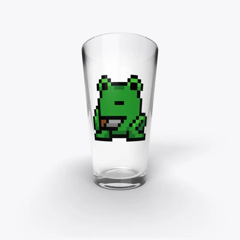 Pixel Frog with a knife 1